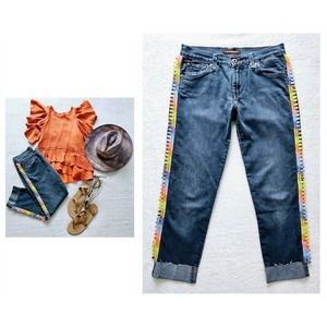 JAMES JEANS custom-ooak twiggy skinny stretch cropped-leg intermix jeans $180 27